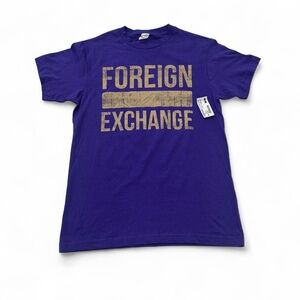 NWT Foreign Exchange Shirt Mens XS Purple Classic Tee